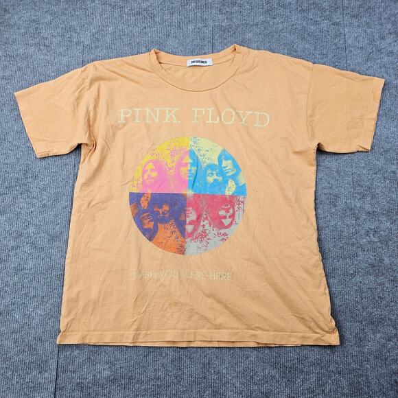 Daydreamer Band Shirt Womens XS Orange Pink Floyd Wish You Were Here Graphic - Picture 1 of 6